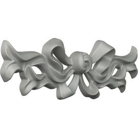 Ekena Millwork 9 1/4"W x 3"H x 3/4"P Versailles Small Ribbon with Bow Center Onlay