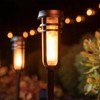 Solar Path Lights Outdoor Waterproof - Realistic Flickering LED Flame,