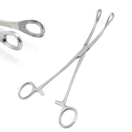 PRECISE CANADA: Stainless Steel Sponge Holding Forceps 7.5" Serrated Curved Economy Grade New