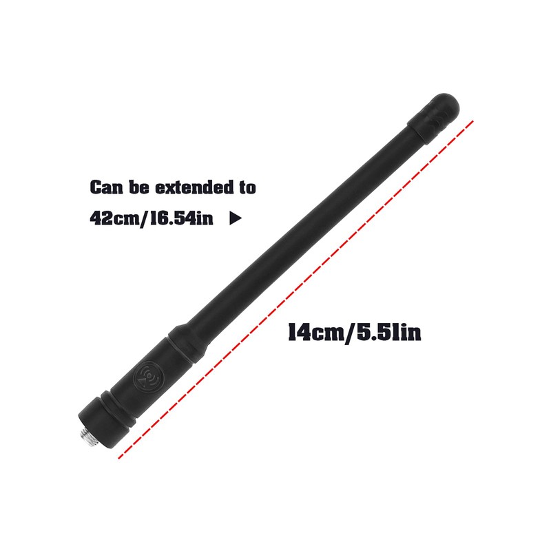 SG Store SMA Intercom Teleskop-Dualband-Antenne, Walkie-Talkie-Antenne, 42 mm, kompatibel mit