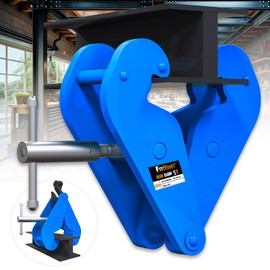 FITHOIST Beam Clamp 11000lbs, 5 Ton Load Capacity I Beam Clamp, Lifting Clamp 3.1''-12.6'' Adjustable Opening Flange Range | Beam Clamps for Rigging, Enhanced Thickness for Heavy-Duty Lifting