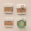 Creative Co-Op Marble & Acacia Wood, White & Natural, Set