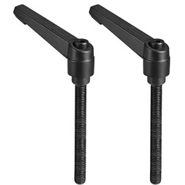 TA-VIGOR Adjustable Clamp Lever Handles M8 x 80mm Locking Quick Release Push Button Ratchet Screws Aluminum Alloy Male Thread Bolt for Machinery Equipment 2 Pack