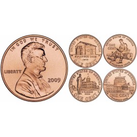 2009 P&D Complete 8 Coin Lincoln Penny Set in "Brilliant Uncirculated" BU