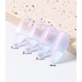 Major Dijit Gel Nail Polish - Jelly Glass UV Led Gel Polish Natural Girly Colors Pearl Blue Translucent Cruelty-Free Nail Lacquer, 15ml/0.5floz