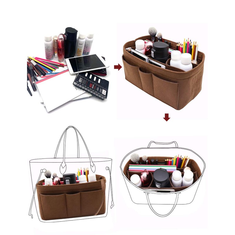 LEXSION Felt Insert Bag Organizer Bag In Bag For Handbag