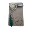 Keyrings, Handmade Keychains, Zipper Chains, Keyrings (Malachite Crystal - Silver)