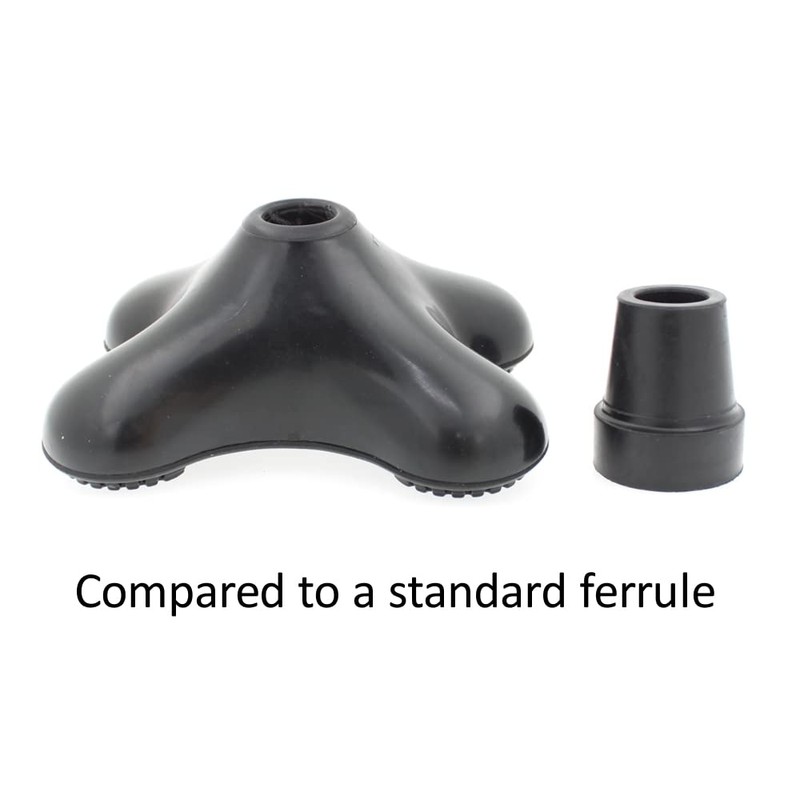 19mm 3/4" Heavy Duty Large Based Quadruple Tip Rubber Foot