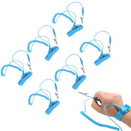 LIZEALUCKY 10 Pack Antistatic Wrist Strap,Adjustable ESD Wrist Band Fits PU Anti Static Wrist Strap Elastic Bracelet for Working