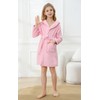 Umeyda Boys Girls Hooded Bathrobe Soft Towel Robe Kids Terry