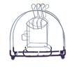 Wire Napkin Holder With Coffee Cup Kitchen Décor (Purple)
