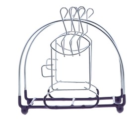 Wire Napkin Holder With Coffee Cup Kitchen Décor (Purple)