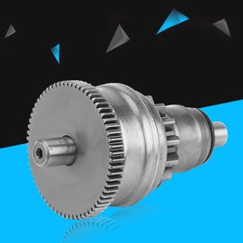 v Starter + Starter Freewheel, Starter Gear Clutch Assembly for GY6 49cc 50cc 139QMB Scooter Moped ATV Replacement Accessories + GY6 Starter Clutch