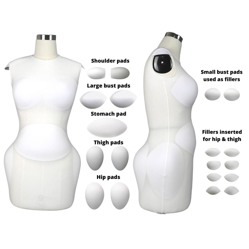 Pro Modular Dress Form Padding Plus Size Kit (24 Pieces)