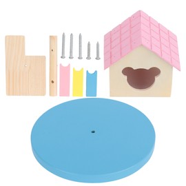 Hamster Loft Toy Wooden Durable Odorless Hamster House Climbing Ladders Small Castle for Little PetsPink