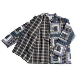 Patch Magic Blue Log Cabin Cotton Jacket |Unisex, Reversible, Soft Cotton Filled, Stylish Jacket for All Seasons