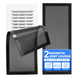 KeeTidy Floor Vent Covers, 4" x 10" Magnetic Mesh Vent Covers Air Vent Covers Mesh Screen Register Vent Covers for Home, Floor, HVAC, AC, Grilles, and RV Vents, 2 Pack