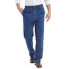 IDEALSANXUN Elastic Waist Jeans for Men Casual Loose Fit Denim