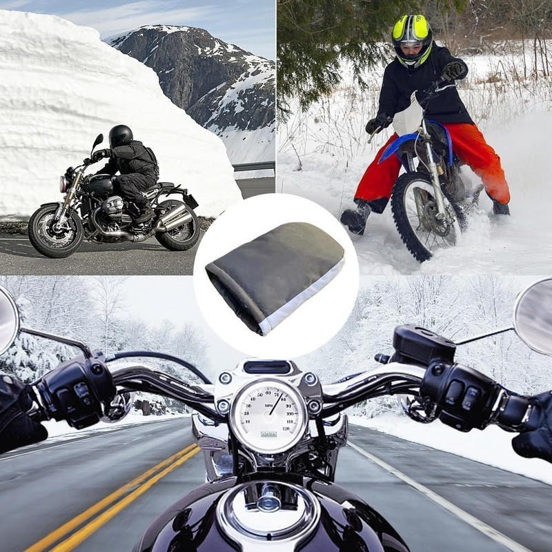 Winter Scooter Gloves, Universal Motorcycle Handlebar, Winter Thickened Plush Handlebar