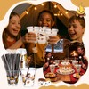 Sliner 50 Pack S'mores Party Supplies Plastic Cups with Lids