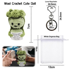 dancepandas Pocket Hug Positive Potato, Emotional Support Pickle Positive Gifts Mini Plush Figures Funny Positive Peas for Colleagues Girlfriend Boyfriend