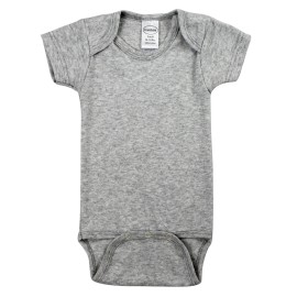 UD_Heather Grey Interlock Short Sleeve Bodysuit Onezies