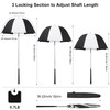 G4Free Golf Bag Umbrella for Club Protection Flex Umbrella (Black/White)
