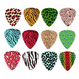 12 x Animal Print Guitar Picks Full Colour Plectrums