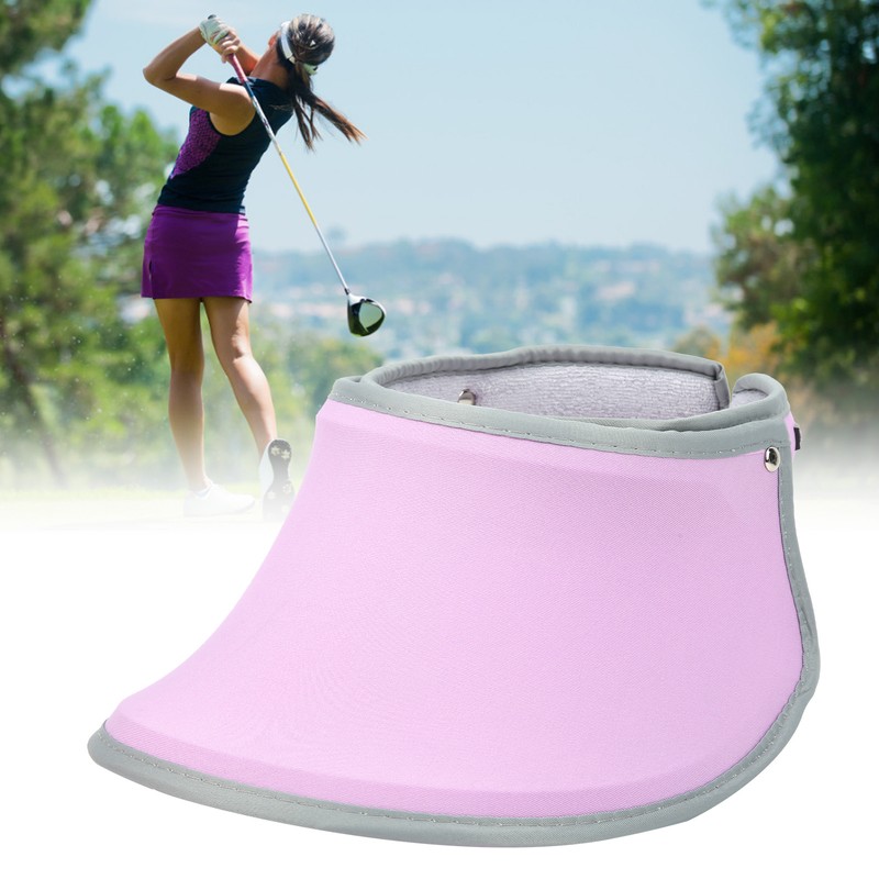 Elastic Knitted Fabric Breathable Golf Sun Hat 360° Rotation Adjustable