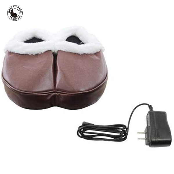 HealthmateForever Heating Vibrating Relax Foot Massage Shoes Slippers Machines Powerful Comfortable Warm Vibration Heat Therapy Feet Relaxation Muscle Ease Relieve Aching Feet Help Blood Flow The