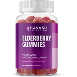Elderberry Gummies 100mg for Fast Cold & Flu Relief | Immune Booster for Adults | Organic Sambucol Black Elderberry, Vitamin C & Zinc Gummies | Cough, Fever & Immune Support with Antioxidants | 60ct