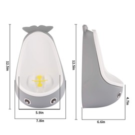 Whale Potty Training Urinal for Boys with Funny Aiming Target, Toddler Boy Toilet Pee Trainer - Gray