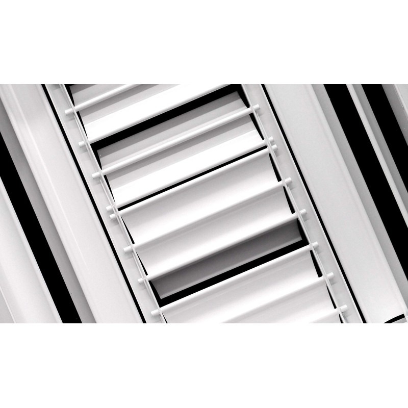 HVAC Premium 10''w X 8''h 3-Way Aluminum Curved Blade Adjustable