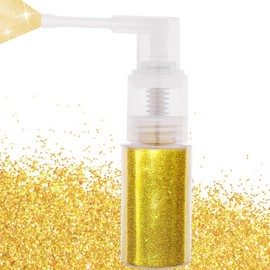 MEICOLY Gold Hair and Body Glitter Spray,25g/0.88OZ,Shinny Sparkle Glitter Spray for Clothes,Loose Shimmer Hairspray for Festival Rave Makeup/Stage Performance,Lightweight