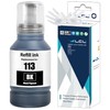 LCL 113 Black Ink Bottle Replacement for Epson 113 Ink