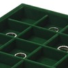 Oirlv Jahrgang Grün Samt 24 Grids Schmucktablett für Uhren,Armbändern, Armreifen,Schmuck,Ringe,Ohrringe