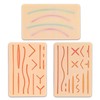 MediTrainer 3-Piece Suture Pad, Suture Practice Pad with Various Wound