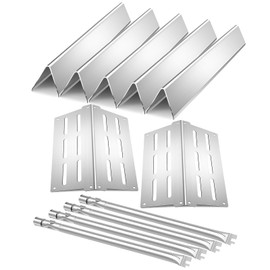 Meyafiny Genesis 330 Grill Parts 4pcs 62752 Burner 7620 7621 Flavorizer Bars 65505 Heat Deflectors Replacement Parts for Weber Genesis 300 Series E310 S320 E330 EP330 Stainless Steel Grill Accessories