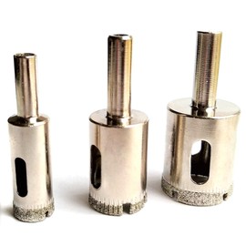1/2 inch 3/4 inch 1 inch Diamond Drill Bit Set Diamond Hole Saw Set for Ceramic Porcelain Glass Tiles Bottle Clay Flower Pot Drain Hole 3 Pieces Pack