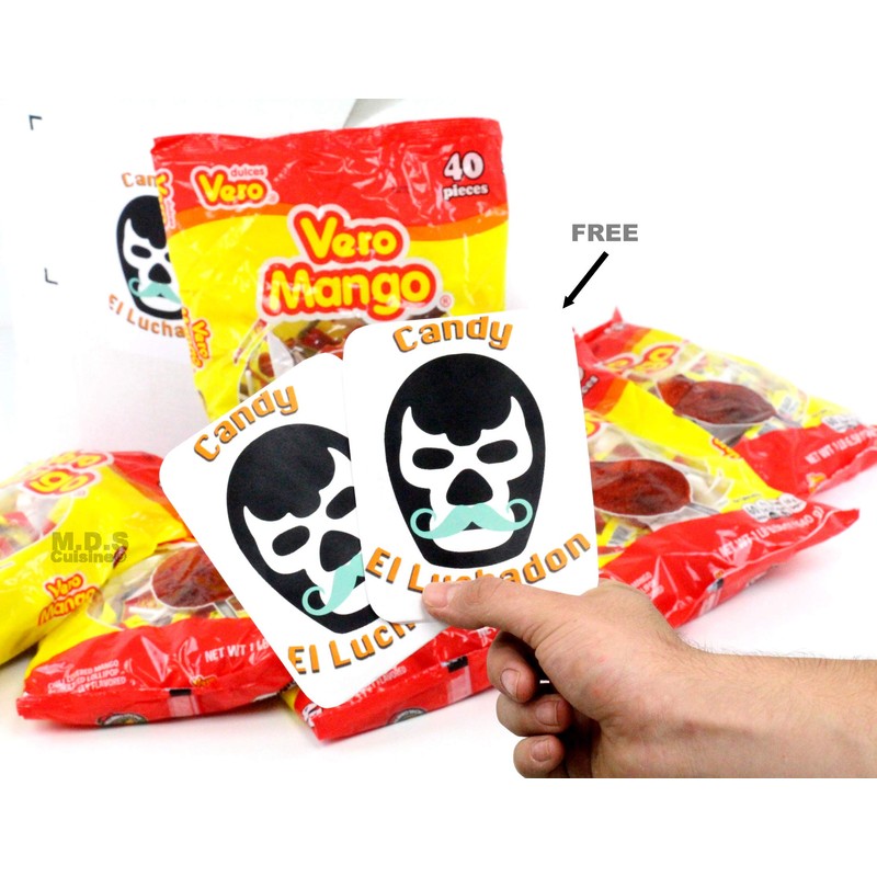 Mexican Candy Vero Mango Paletas Wholesale Lollipops Box Distribution Dulces