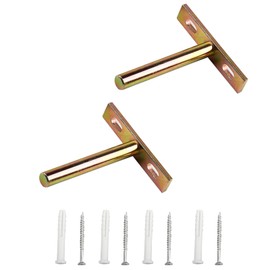 2PCS Floating Shelf Brackets,3inch T Shape Metal Brackets,Heavy Duty Hidden Shelf Brackets for Wall Mounted Decoration Cabinet Furniture Shelf Support with 4pcs Mounting Screws（5*60mm）