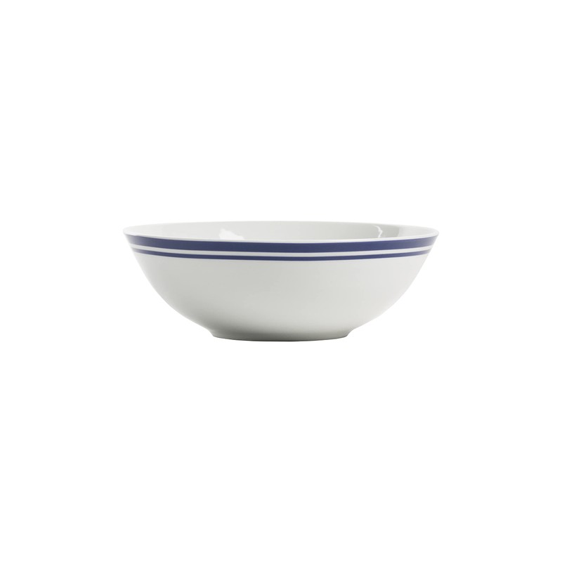 10 Strawberry Street Café Stripe 16 Piece Coupe Dinnerware Set,