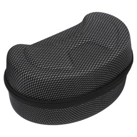 DOITOOL Hard Case Glasses Case - 1 Piece Sunglasses Case, Portable Zip Glasses Bag for Glasses, Frames, Keys, Pencils, Cards - Large Glasses Case for Men and Women, Black grid