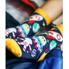 Jefferies Socks Boy's Space Pirate Dinosaur Fun Colorful Pattern Crew