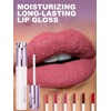 BEUKING Matte Lip Glaze Moisturizing Long-Lasting Waterproof Non-stick Lipstick Longwear