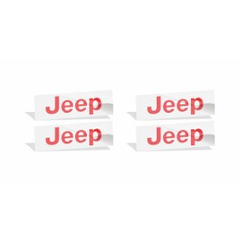 Reflective Concepts Jeep Center Cap Lettering Overlay Decal Stickers - Fits: 2012-2021 Jeep Wrangler - (Color: Gloss Red)