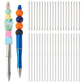 Beadthoven 50Pcs 2 Sizes Metal Beadable Pen Pins Stainless Steel Blank Bars for Beadable Pens Replaceable Keychains Bars Bead Pen Refills for Beading Pen Keychains Supplies
