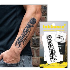 Semi-Permanent Tattoo, La Familia, Family Rose, Long Lasting Temporary Tattoos, Waterproof Plant-Based Ink, Lasts 1-2 Weeks, Color Develops in 24 Hours D020