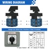 KEYMOO 25A Rotary Changeover Switch with Exterior Box, 4 Position
