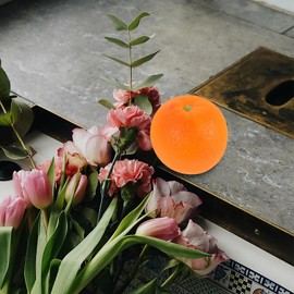 ULTNICE Simulated Orange Decoration 2.91 Inch Plastic Faux Fruit for Home Wedding and Educational Photo Props Creative Gift Display